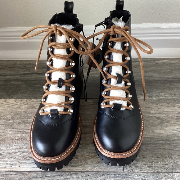 CLOSEOUT \A New Day\ NWT Black Boots with Faux Fur - Picture 3 of 14
